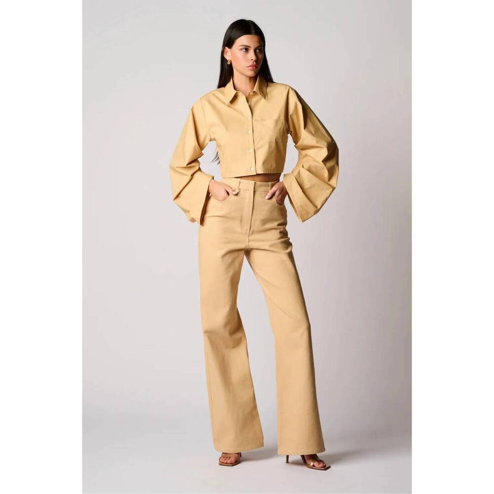 NEW HEVRON raquel top in sandstone